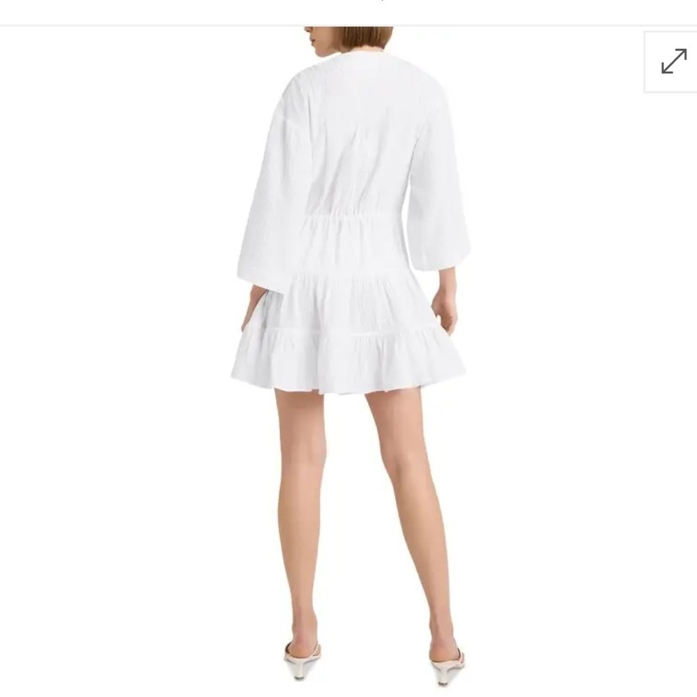 Cinq à Sept White Torey Mini Dress Cover Up | XL - Picture 6 of 7